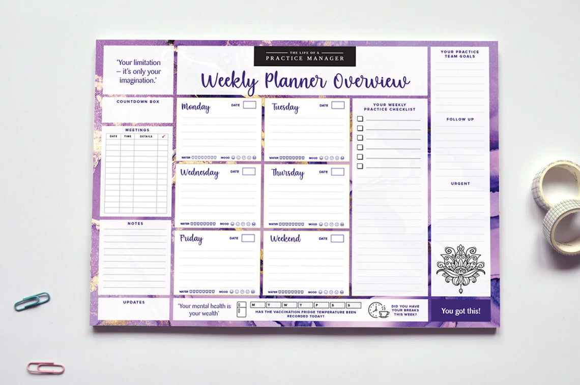 A3 Desktop Weekly Planner (60 pages)