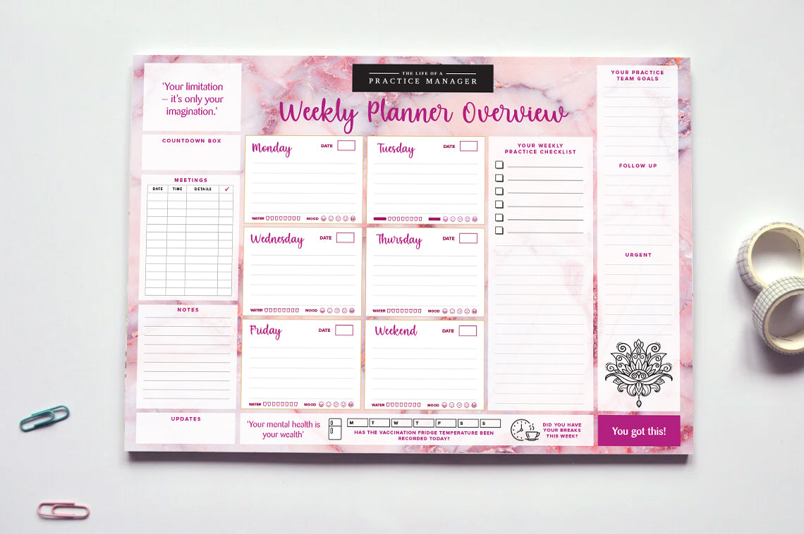 A3 Desktop Weekly Planner (60 pages)